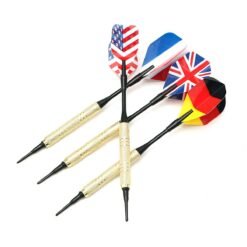 Bisque 12Pcs 4 Kinds National Flag Tail Darts With 36 Extra Soft Tips Professional