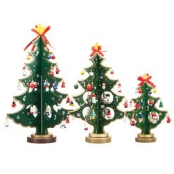 Dark Slate Gray 3D Wooden Christmas Tree Table Decoration Hanging Ornament