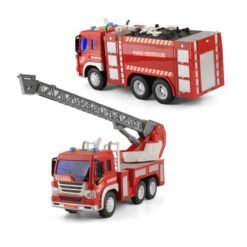 Sienna 1:16 Fire Truck Extensible Ladder Diecast Car Model Toys with Sound and Light