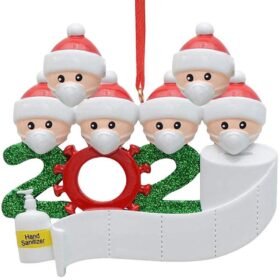 Firebrick 2020 Christmas Figurine Ornaments Xmas Tree Santa Claus Snowman Pendants Thanksgiving for Gift Home Decorations