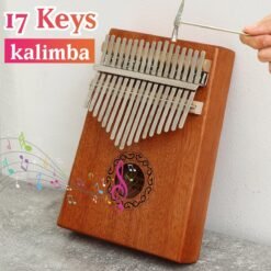Saddle Brown 17 Key Kalimba Thum Finger Piano Beginner Practical Wood Musical Instrument Kit