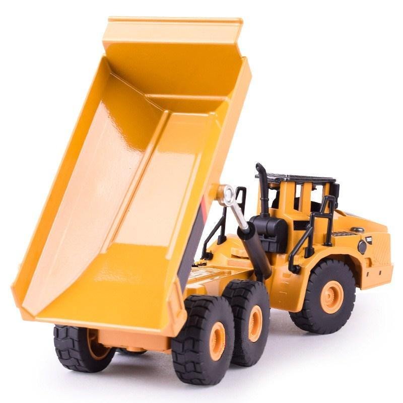 Sandy Brown 1:50 Scale Simulation Alloy Articulated Dump Truck Diecast Model Engineering Car Toy