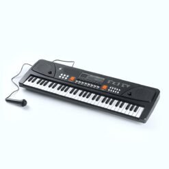 Dark Slate Gray 61 Keys Mini Electronic Keyboard Piano Set Microphone Sing Gift for Kids Child