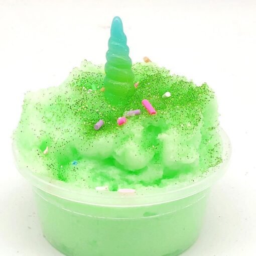 Yellow Green 60ML Slime Brushed Mud Unicorn  Crystal Clay Decompression Plasticine Toys