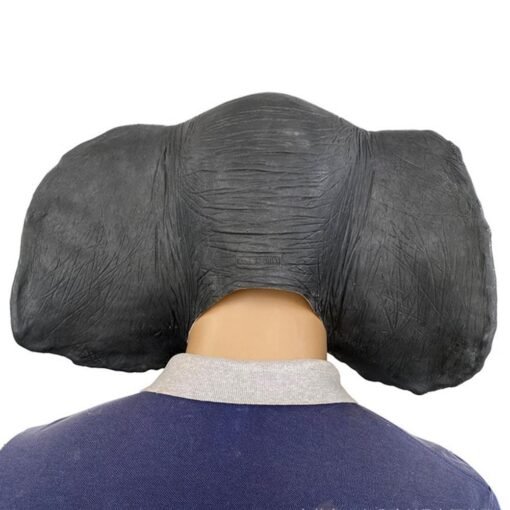 Tan 26*43*28cm Grey Elephant Environmental Protection Latex Mask for Halloween Toys