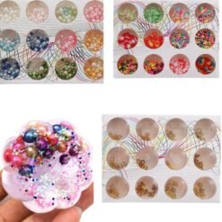 Snow 12PCS/Set Handmade Slime DIY Material Colorful Beads Fruit Slice Soft Ceramic Granules Pearl Powder