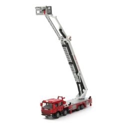 Gray 1:50 Scale Diecast Aerial Fire Truck Construction Vehicle Cars Model Toy