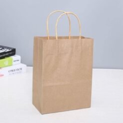 Tan 25Pcs Shopping Gift Paper Party Bags W/ Handles Birthday Loot Bag 6.3x8.7x3.2"