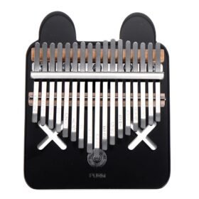 Black 17 Keys Kalimbas Crystal Thumb Piano Acrylic Portable Musical Instrument Gifts for Kids Adult Beginners