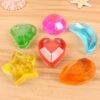Dark Orange 6PCS Crystal Slime Diamond Star Heart Moon Simulated Mud Jelly Plasticine Stress Relief Gift Toy