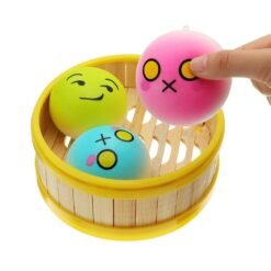 3Pcs Steamed Bread Squishy 6CM Slow Rising Collection Gift Soft Toy With Steamer Cover - Toys Ace
