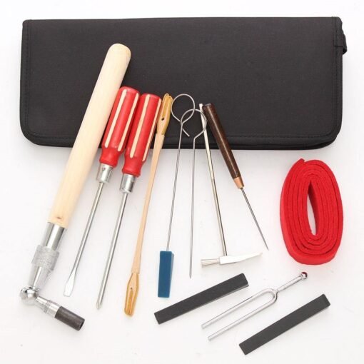 Chocolate 13Pcs Professional Piano Tuning Maintenance Tool Kits Wrench Hammer Screwdriver with Case US