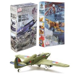 Dark Gray 4D Model Plastic Aircraft Assemble Plane Toy 1/48 Supermarine Spitfire Fighter 18*22CM