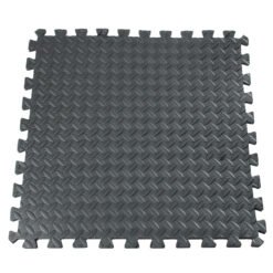 61x61cm EVA Foam Floor Interlocking Tile Mat Show Floor Gym Exercise Playroom Yoga Mat Black - Toys Ace
