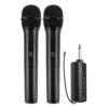 Dark Slate Gray Gitafish K380K UHF Wireless Dual HandHeld Microphone System/LCD Display + Rechargeable Receiver