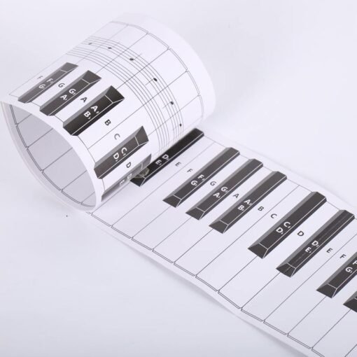 Dim Gray Debbie 88-Key Piano Keyboard Practice Paper Comparison Table Standard 1:1 Portable Piano Fingering Practice Comparison Chart
