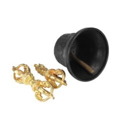 Tan Gold Copper Handheld Bells Spiritual Meditation Singing Brass Craft
