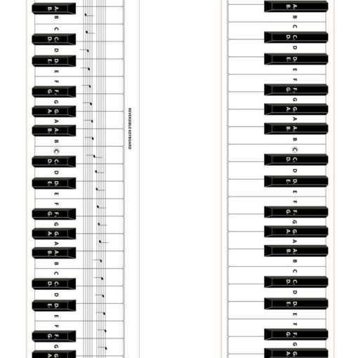 Snow Debbie 88-Key Piano Keyboard Practice Paper Comparison Table Standard 1:1 Portable Piano Fingering Practice Comparison Chart