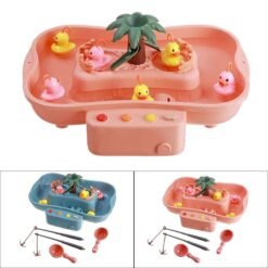 Snow Fishing Game Table Parent-child interaction Early Educational Puzzle Toy with 6 Duck Light and Music for Kids Birthday Gift