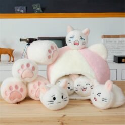 Ice cream cat joint three in one pillow cushion cushion (Pink) - Toys Ace