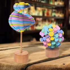 Funny relief toy wooden lollipop rotation - Toys Ace