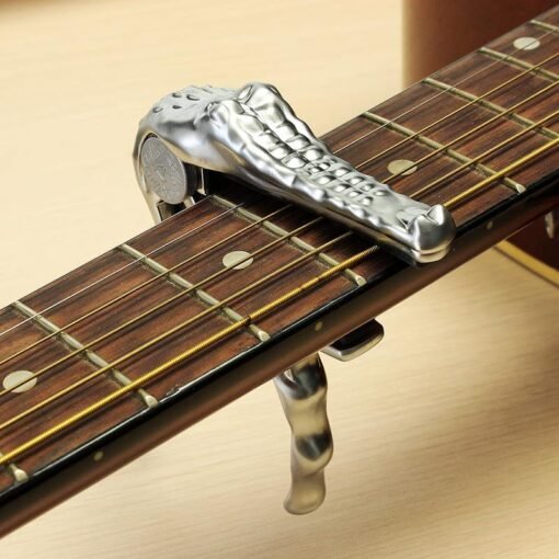 Dark Olive Green Alice Crocodile Style Zinc Alloy Guitar Capo for Folk Wood Guitar Electric Guitar