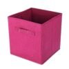 Violet Red Foldable Storage Non-woven Box Organizer For Clothes Books Toys