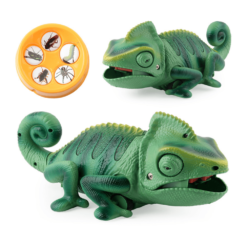 Sea Green Electric Infrared Remote Control Lights Crawling Chameleon Children's New Strange Bug-catching Tricky Toys