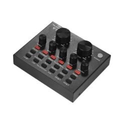 Dim Gray External Audio Mixer Sound Card USB Interface with 6 Sound Modes Multiple Sound Effects
