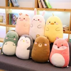 Net Red Cute Cartoon Plush Toy Lazy Sleeping Round Pillow New Creative Girl Heart Pillow - Toys Ace