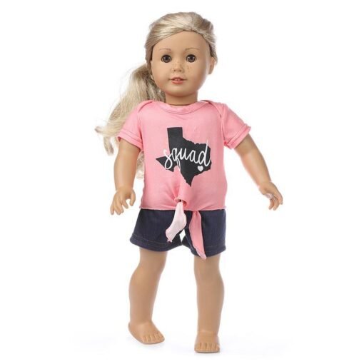 Dearbei Shaf Doll Casual Set 18-Inch American Girl Doll Clothes Simple Fashion Doll Accessories - Toys Ace