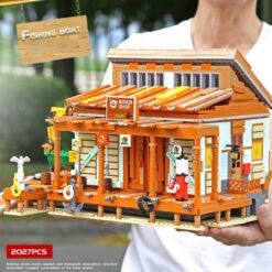 Blocks Bricks Old Fishing House Series Captain's Wharf Toys For Kids Christmas Gifts (Green) - Toys Ace
