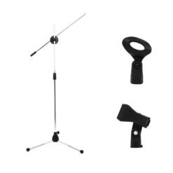 Black HL-13 Microphone Stand Live Performance Vertical Bold Multifunctional Dual Regulation Wheat Clip