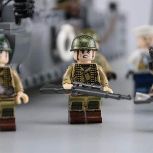 LCM3 landing craft military model building blocks (Grey) - Toys Ace