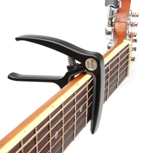 Black Musedo MC-4 Soft Silica Metal Quick Change Key Capo for Classical Folk Guitar