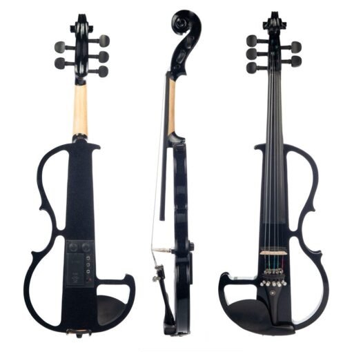 Dark Slate Gray NAOMI 4/4 Full Size Electric Violin Fiddle 5 String Silent Violin Accessories