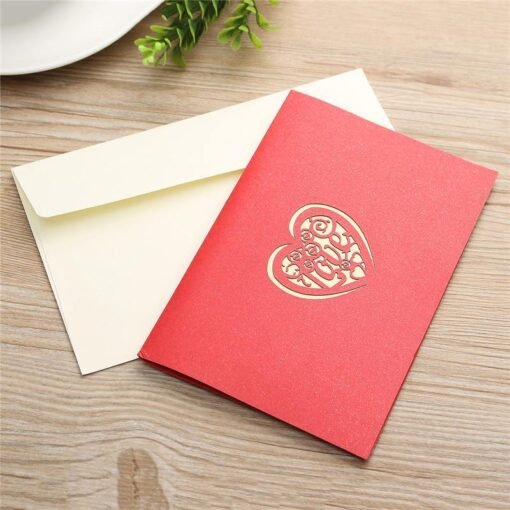 Salmon Creative Red Paper Carving 3D Card ThanksGiving Day Gift For Families Toys