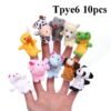 Christmas 7 Types Family Finger Puppets Set Soft Cloth Doll For Kids Childrens Gift Plush Toys - Toys Ace
