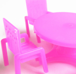 8.5CM plastic children's simulation table and chairs sand table furniture chair model building dining chair micro landscape with scenery - Toys Ace