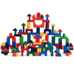 Wooden Grains Color Building Blocks Kindergarten Children Early Childhood Parenting Toy for Kids - Toys Ace