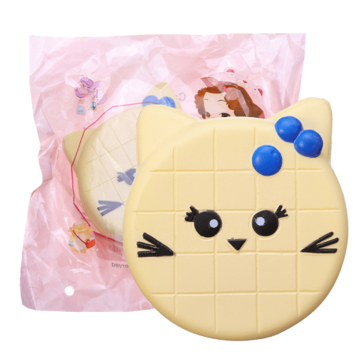 Bread Squishy Cat Face 10CM Jumbo Slow Rising Soft Toy Gift Collection with Packaging - Toys Ace
