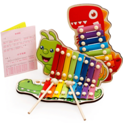 Wooden Cartoon Animal Octave Player Knocking Piano Octave Children Percussion - Toys Ace