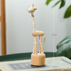 Wooden Small Animal Mini Desktop Decoration Creative Cute Student Children'S Educational Toy Nordic Style Bedroom Outfit - Toys Ace