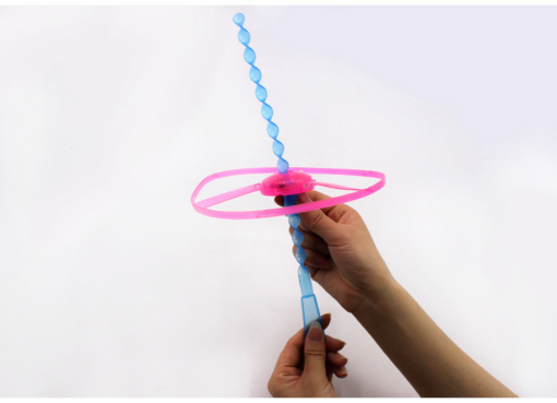 Luminous Hand-Push Flying Saucer Luminous Frisbee Flash Fying Fairy Bamboo Dragonfly - Toys Ace