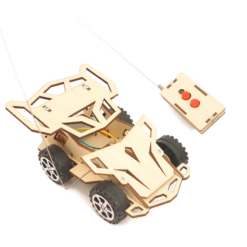 Wooden DIY Manual Remote Control Car Assembling Toy - Toys Ace