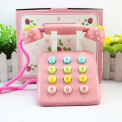 Wooden Strawberry Simulation Phone Play House Toy - Toys Ace