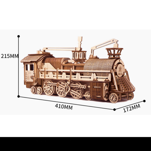 Three-Dimensional Puzzle Wooden Steam Train Model - Toys Ace