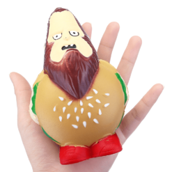 Burger Man Squishy 12.5CM Hamburger Funny Jumbo Slow Rising Rebound Toys with Packaging - Toys Ace