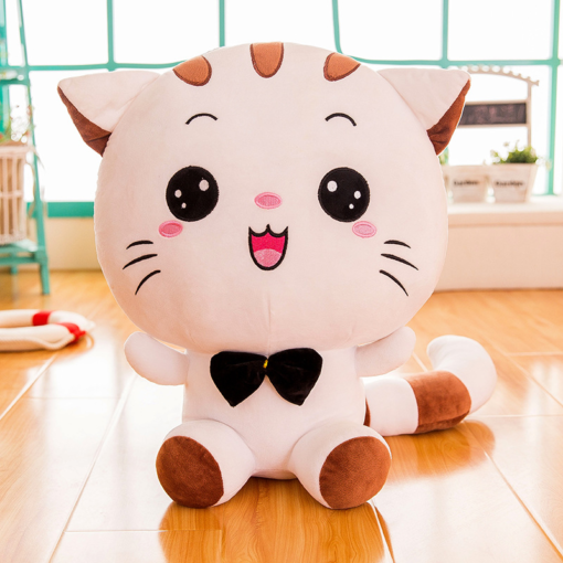 Cute Big Face Cat Doll Plush Toy Lucky Cat Big Tail Doll - Toys Ace