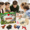 Christmas Countdown Calendar Dinosaur Plastic Toy Combination Set - Toys Ace